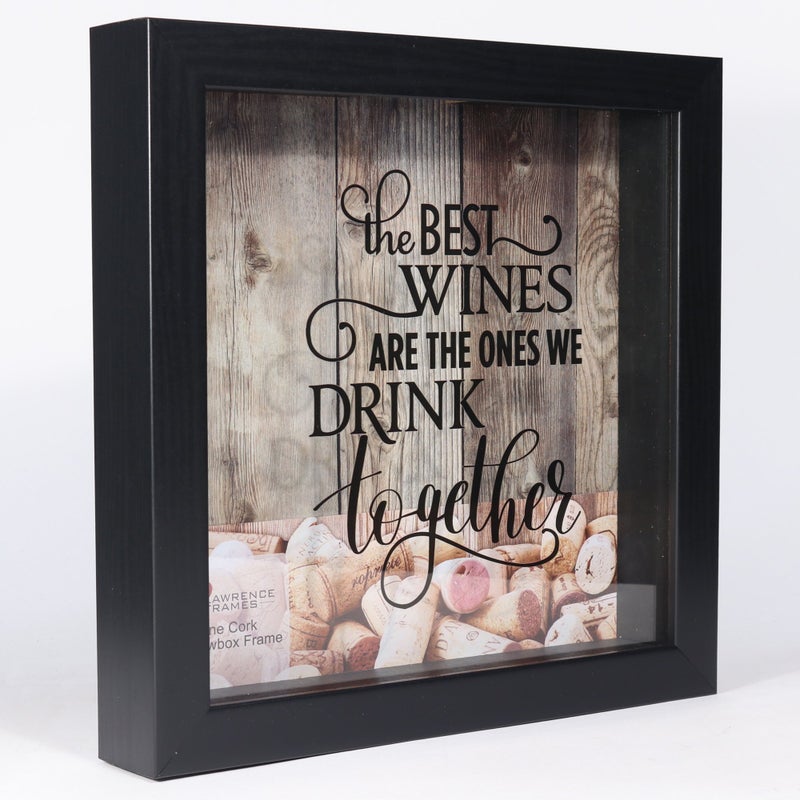 Lawrence Frames 164010 Black 10x10 Shadow Box Wine Cork Holder - Image 2
